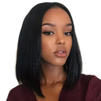 Msbeauty factory price good quality new wholesale grade 10A wet and wavy 13x4 Front Lace Short Bob Wig for Black Women