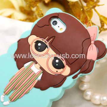 Super Cute Girl 3d Silicone Phone Case 