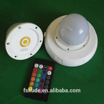 2014 Hot Products IP68 Inductive charging LED furniture light, Remote control LED light base with battery operated