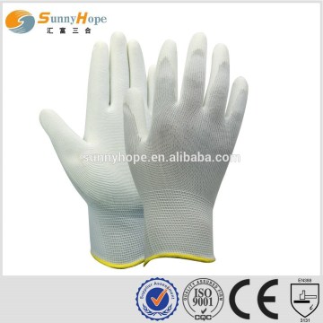 13 gauge dipped palm white protective gloves