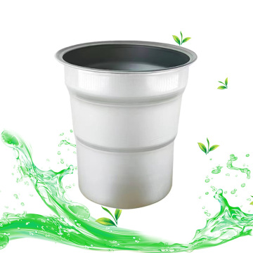 pour le jus de lait de vin cola tasse en aluminium métallique jetable en stock