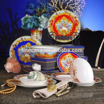 20 Pieces Euro Style Luxury Bone China New Design Dinner Set