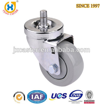 4" Threaded Stem Caster with PU/PP Wheel,refrigerator caster