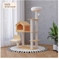 Modern Wooden Cat House Scratch Friendly Design