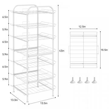 7 Layers Free Standing Water Bottle Organizer