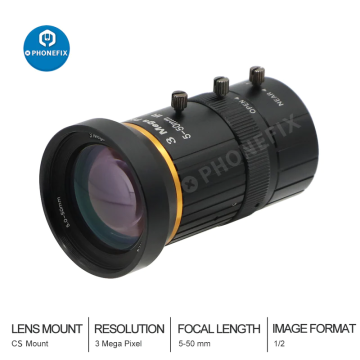 CCTV Camera 5-50mm Lens 3MP 1/2.7" F1.4 CS Mount for Lens Please check Payment Terms