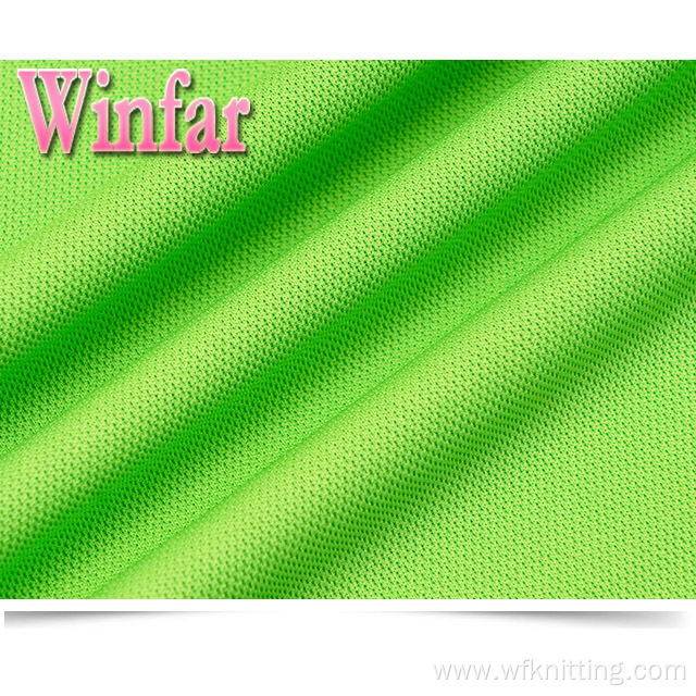 Plain Dye Polyester Stretch Jersey Pique Knit Fabric