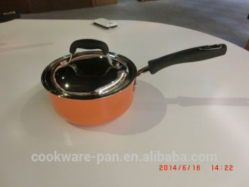 Popular color non stick sauce pan / aluminum saucepan with lid
