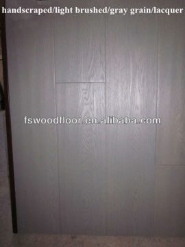 hand scraped light brushed grey oak engineered flooring