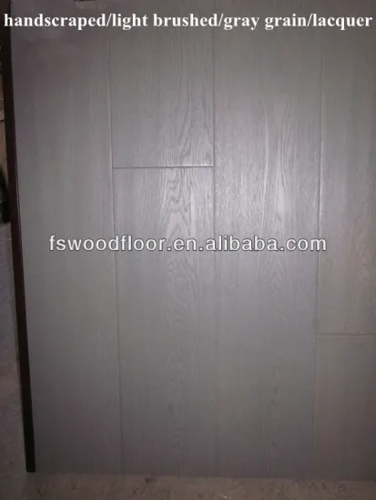 hand scraped light brushed grey oak engineered flooring