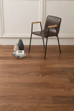 Three-layer solid wood floor black walnut natural color