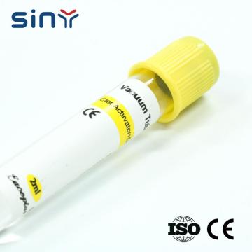 Tube de collecte de sang à capuchon jaune 2 ml avec gel