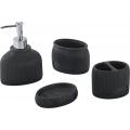 BLACK Bathroom Accessory Set 4-piece