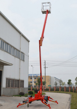 Trailer folding boom