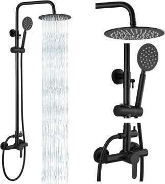 Wholesale Cheap Matte Black 304 Stainless Steel Bathtub Shower System Kit