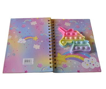 Wholesale Custom A5 Silicone Notebook Cover Spiral Pop Fidget Pop It Notebook