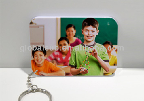 Rectangle Polymer Sublimation Keychain For Christmas Gift