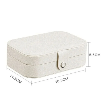 Double Layer Portable Mini Travel Case: A PU Leather Jewelry Box Organizer for Studs with Display and Storage Features
