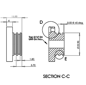 Machining groove