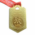 Eigen ontwerp Gold Shield Metal Medal