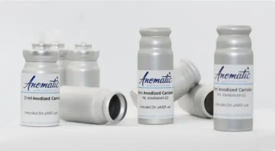 Anodized MDI Canister inhaler