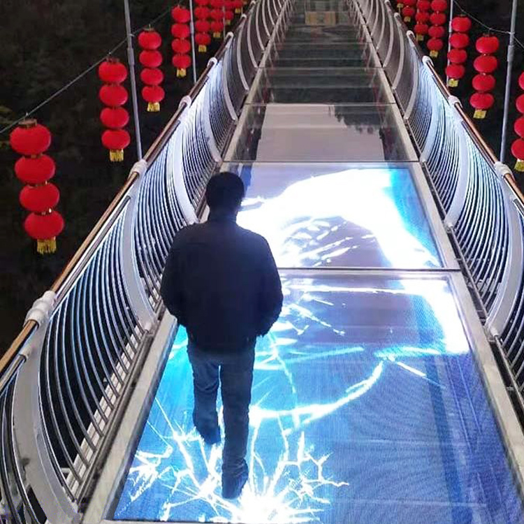 Smart Glass Video Bridge Unbroken LED Glass Bildschirm