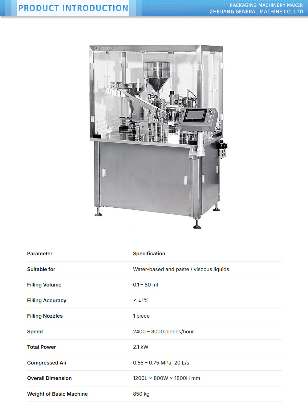 Plastic syringe filling and caps closing machine X