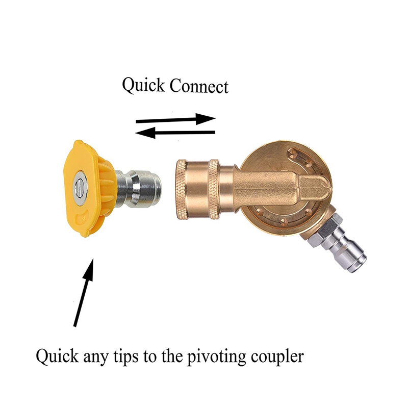 Pivoting Coupler for Pressure Washer Nozzle, 240 Degree, 4500 Psi, 1/4 Inch Quick Provided Online Support Farms New Product 2020