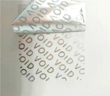 Widely used matte silver label VOID printing material