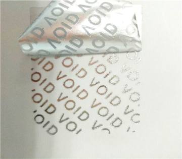 Widely used matte silver label VOID printing material