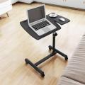 Laptop Vs Desktop White Rolling bed table Manufactory