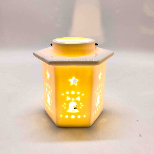 Lanterna LED de cerâmica com recorte oco para casa