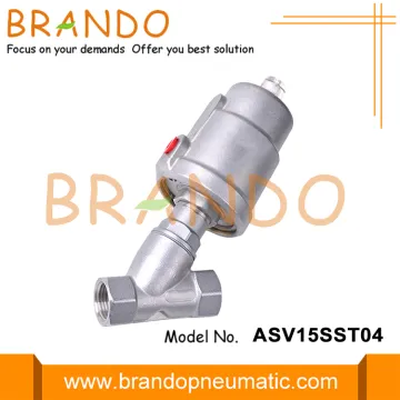 DN15 Stainless Steel Head Pneumatic Angle Seat Valve