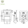 GL-12144 Keluli Paddle Latch Untuk Trak Treler Toolbox