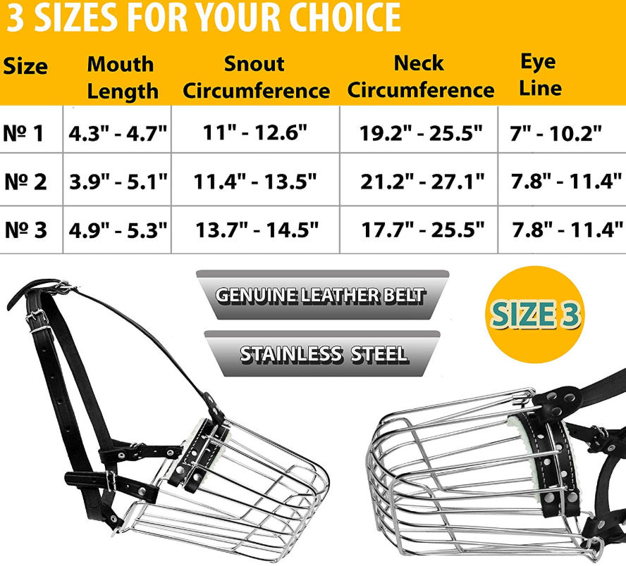 Reinforced Cage-Muzzle for Large Dogs