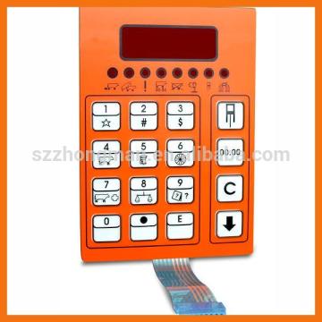 Matrix sealed membrane switch with led and metal dome