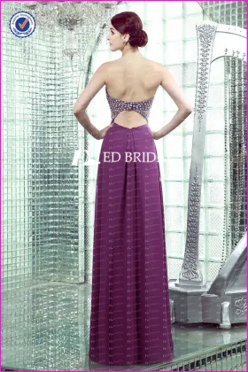 CE430 Attractive China Factory Sweetheart A-Line Beaded Bridesmaid Dress Royal Purple