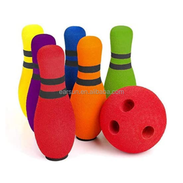 Kids Bowling Set: NBR Rubber Indoor Outdoor Toy for Children Aged 3, 4, and 5 (Includes 6 Pins & 1 Ball)