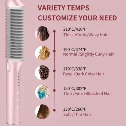 Puffed spray styling hairdryer straightening comb
