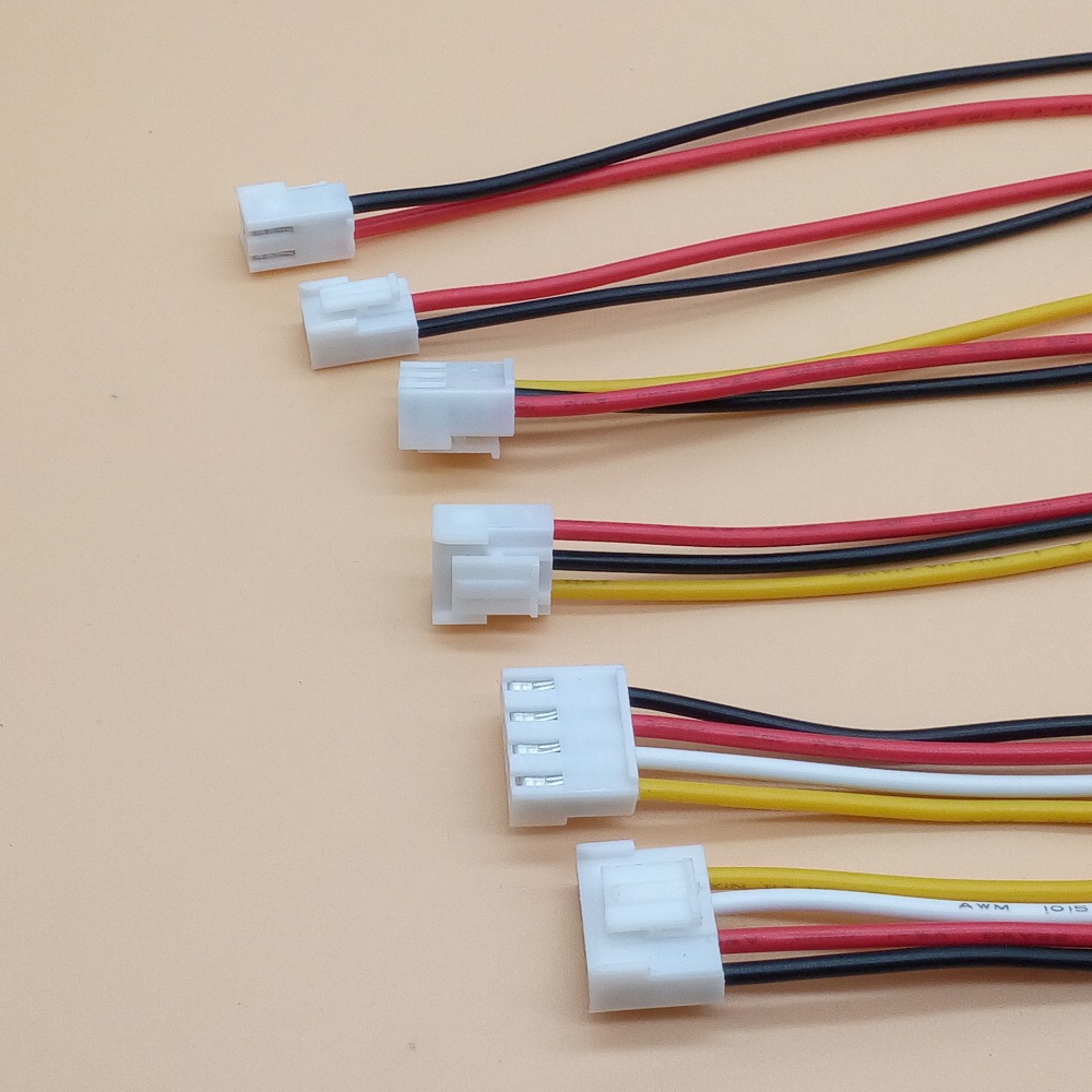 10Pcs 3.96mm VH Plug Cable 20cm 2P/3P/4P VH3.96 Single Head Wire 200mm Length
