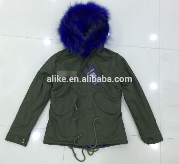 lady color fur pink coor multi color parka