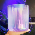 Tazón de canto de cristal de diseño azul púrpura