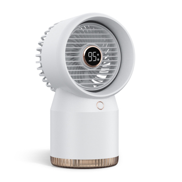 USB Rechargeable Portable Desktop Air Cooler Fan with Night Light