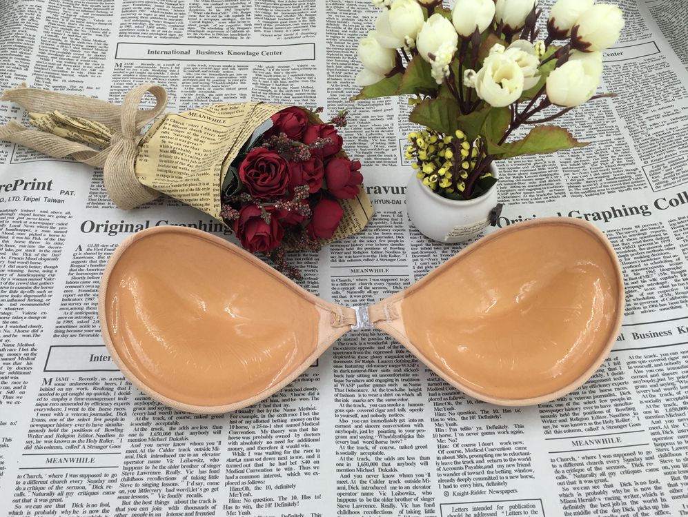 Reggiseno push-up in silicone invisibile con reggiseno a coppa aperta