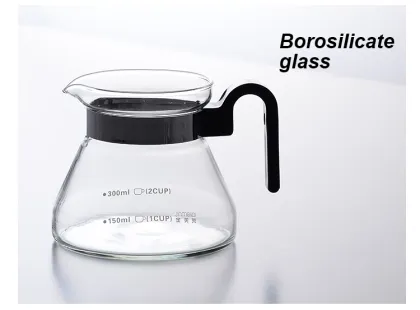pyrex glass cooking pot , coffee pot with handle, Eco-friendly and Human-friendly water pot