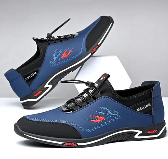 Men's Walking Sport Shoes: Casual Lace-Up Sneakers for Fitness and Style