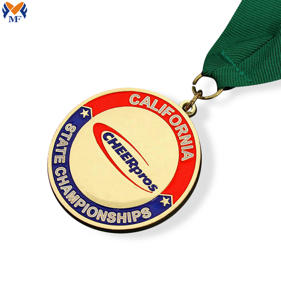 Custom Printed Ribbon Fun Sport Enamel Medal