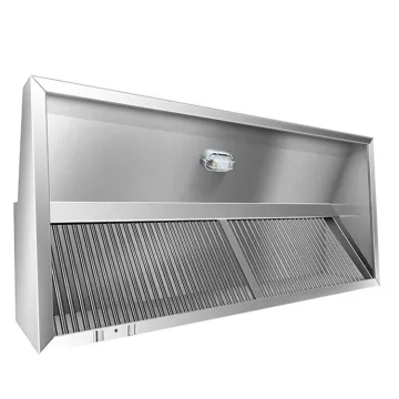Customized Commercial Kitchen Smoke Extractor Range Hood - Stainless Steel Grease Exhaust Hood for Chinese Kitchens