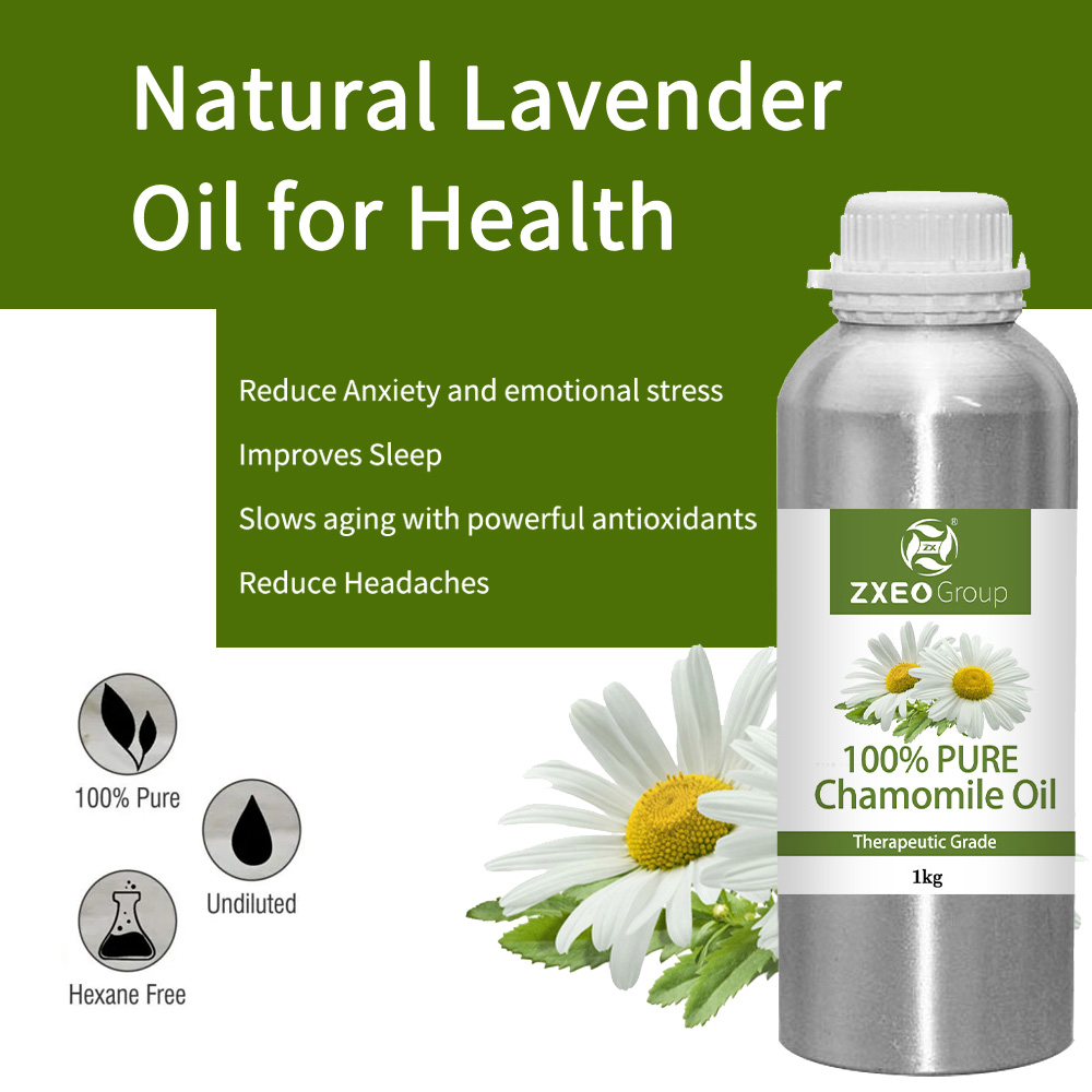 Chamomile Mafuta Muhimu 100% Mmea safi wa Oganic Maua Muhimu ya Mafuta Kwa Diffuser Massage ngozi Kutunza Mishumaa ya Sabuni