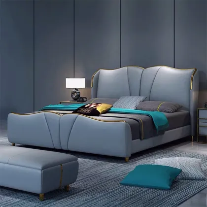 C2024 Modern Creative Stainless Steel Frame Family Bedroom Furniture Sofa Bed